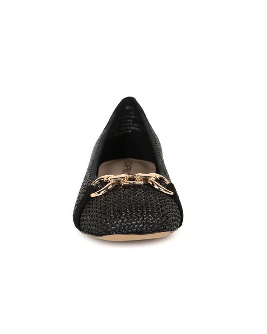 Caprice Black Tour Ballet Pumps