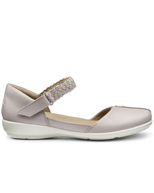 Hotter Metallic Lake Wide Fit Mary Jane Shoes