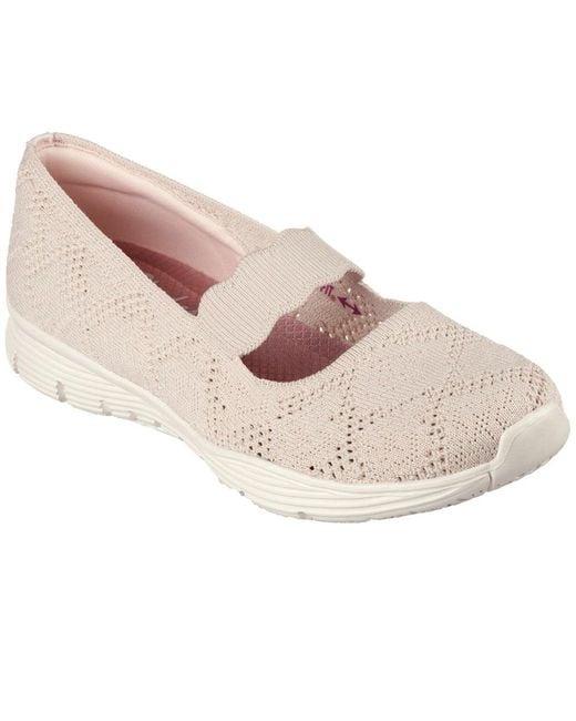 Skechers Pink Seager Slip On Shoes