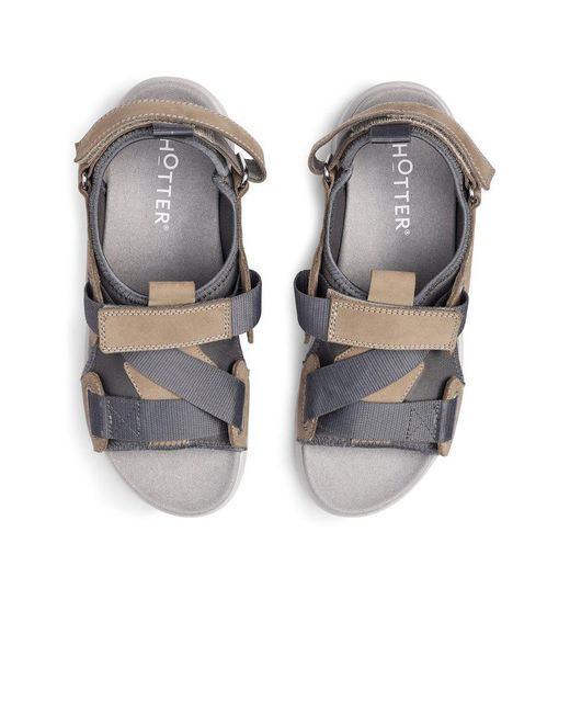 Hotter Gray Pursue Sandals