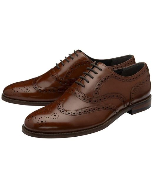 Frank Wright Brown Giles Brogues for men