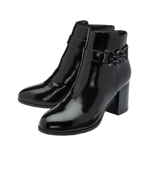 Lotus Black Amarin Ankle Boots