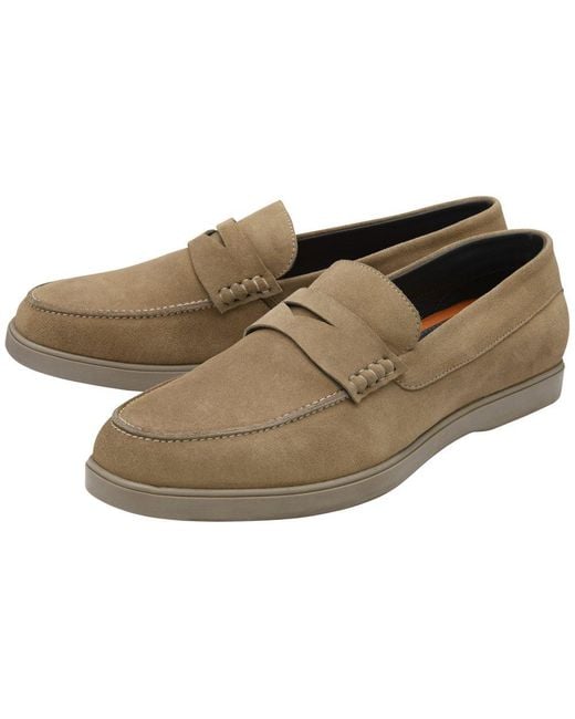 Frank Wright Brown Horn Penny Loafers for men