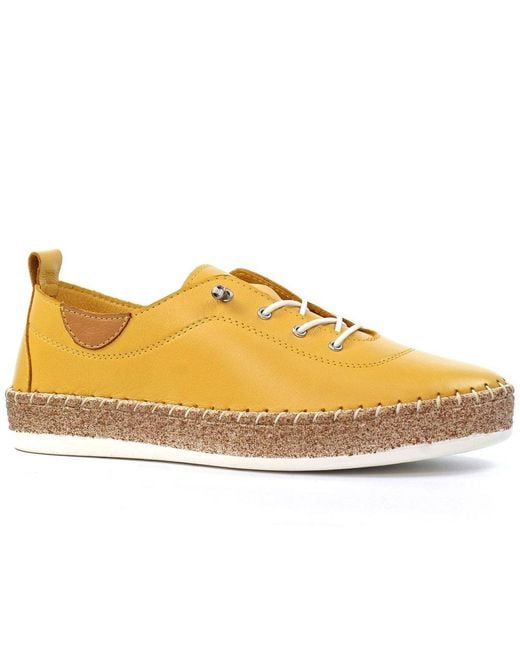 Lunar (GRS) Yellow Evie Plimsoll Trainers