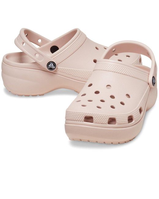 CROCSTM Pink Classic Platform Clogs