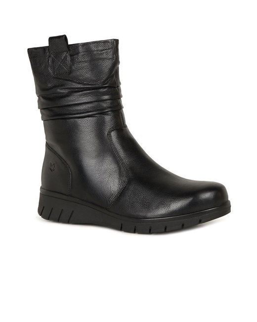Caprice Black Bella Warm Lined Ankle Boots