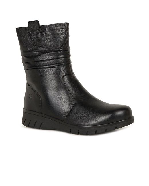 Caprice Black Bella Warm Lined Ankle Boots