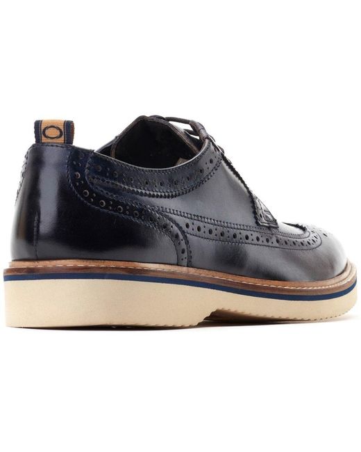 Base London Blue Sully Brogues for men