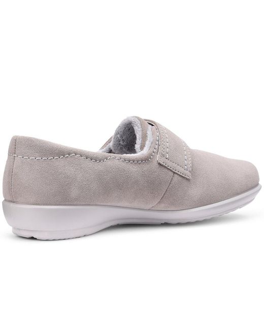 Hotter Gray Toasty Full Slipper