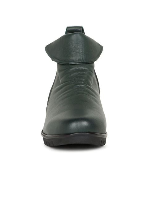 Lotus Green Cordelia Ankle Boots