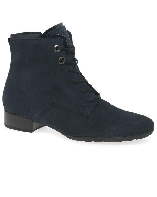 Gabor Blue Boat Ankle Boots