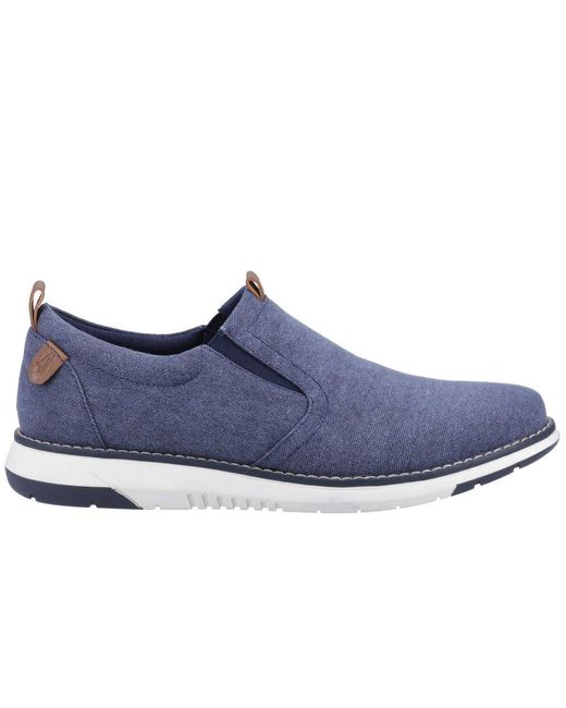 Hush Puppies Blue Benny Slip On Shoes for men