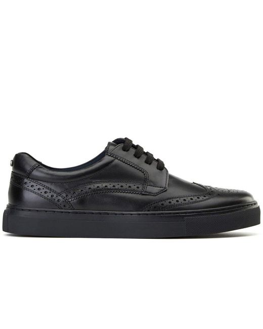 Base London Black Clapton Brogue Trainers for men