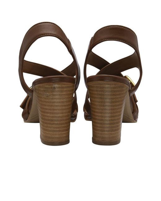 Ravel Brown Birkby Heeled Sandals