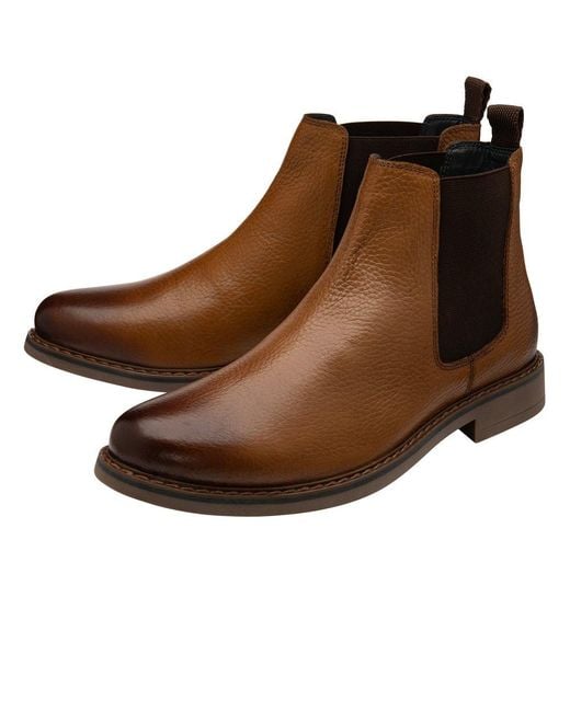 Frank Wright Brown Hall Chelsea Boots for men