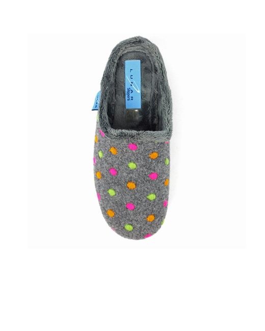 Lunar (GRS) Blue Peanut Mule Slippers