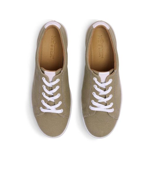 Hotter Gray Molly Canvas Shoes