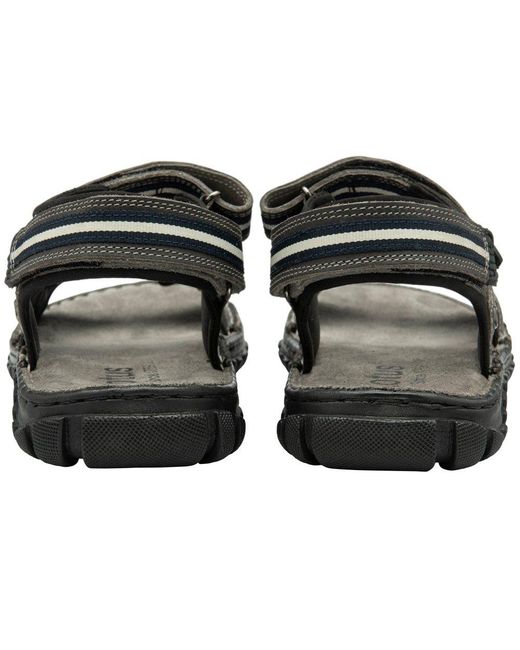 Lotus Black Gus Sandals for men