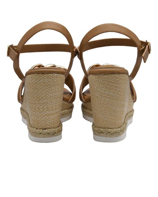 Lotus Brown Bermuda Wedge Sandals