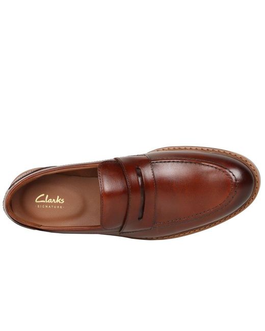 Clarks Brown Aldwin Step Loafers for men