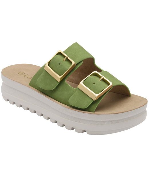 Lotus Green Volos Flatform Sandals