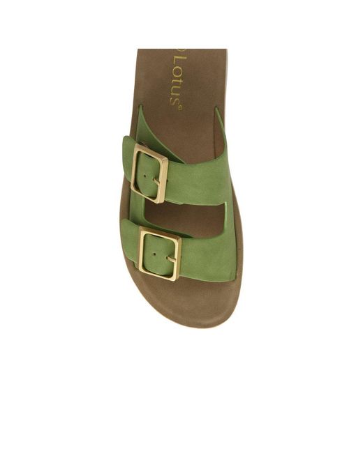 Lotus Green Volos Flatform Sandals