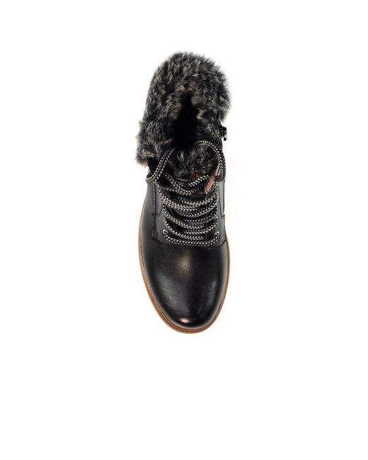 Lunar Black Bernice Ankle Boots