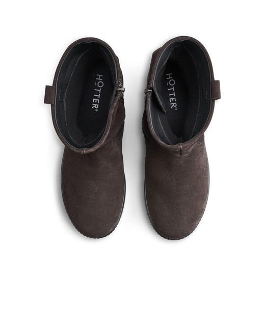 Hotter Brown Sprite Wide Fit Ankle Boots