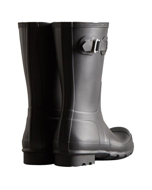Hunter Black Original Short Wellingtons for men