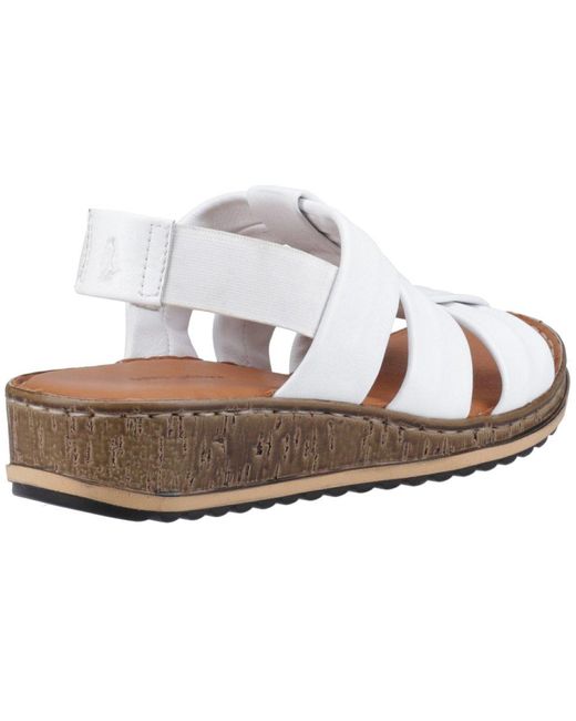 Hush Puppies White Eden Wide Fit Sandals