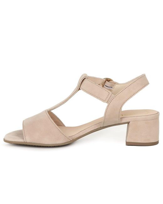 Gabor Pink Mead T-Bar Sandals
