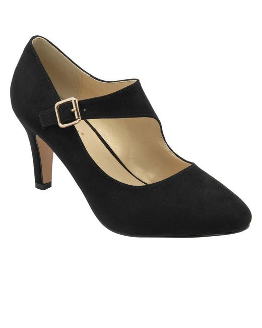 Lotus Black Laurana Court Shoes