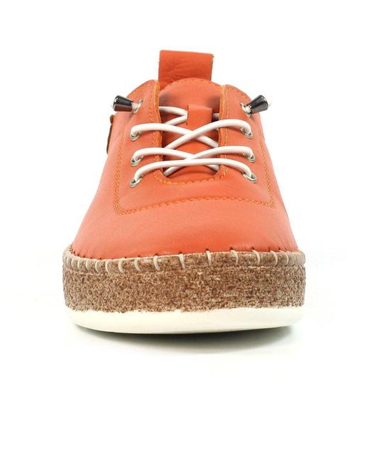 Lunar (GRS) Red Evie Plimsoll Trainers