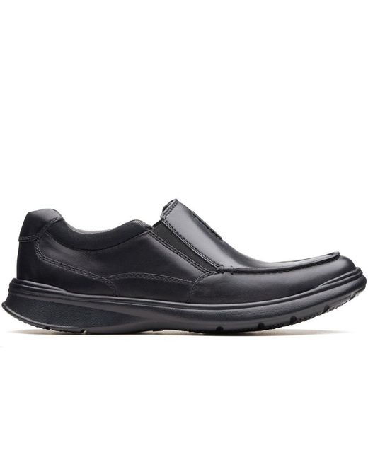 Mens G fitting Acre Out black leather slip on shoe by Clarks £44.99