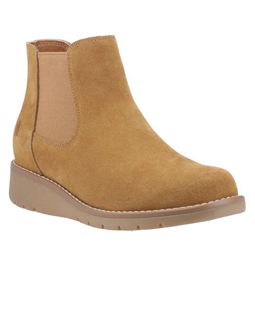 Hush Puppies Natural Leonie Suede Boots