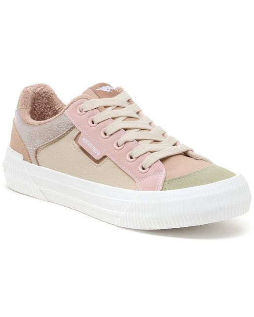Rocket Dog Pink Cheery Blocked Trainers