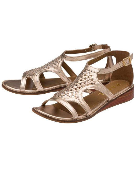 Ravel Metallic Cardwell Low Heeled Sandals