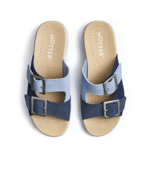 Hotter Blue Sunny Wide Fit Sandals