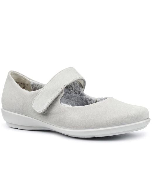 Hotter White Treasure Slippers