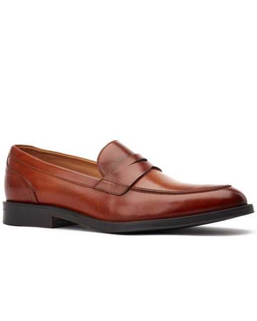 Base London Red Kennedy Loafers for men