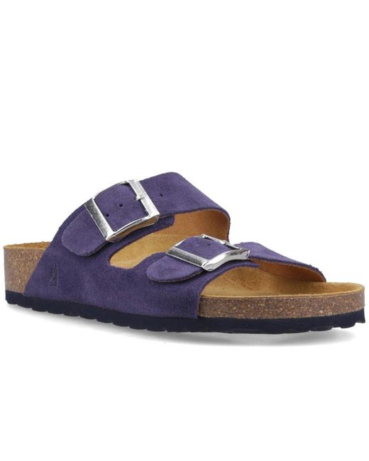 Hush Puppies Blue Brixley Mules