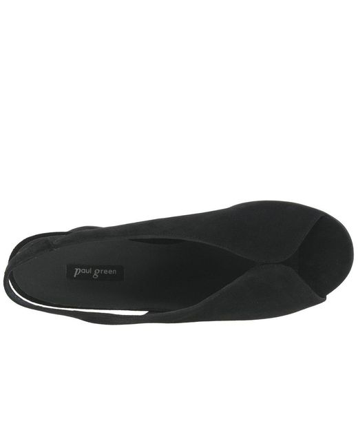 Paul Green Black Lilly Peep Toe Sandals