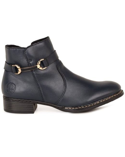 Rieker Black Cawood Ankle Boots