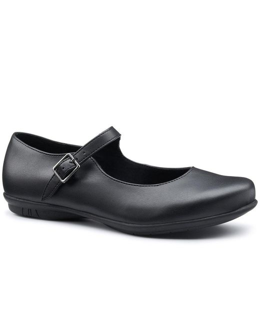 Hotter Black Wide Fit Mary Jane Shoes