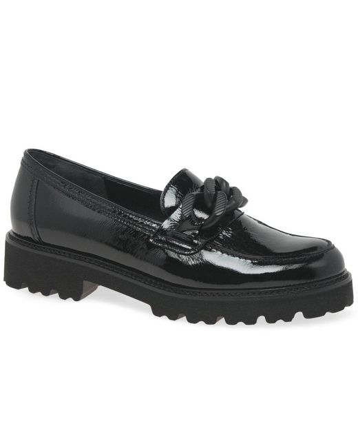 Gabor Black Squeeze Loafers
