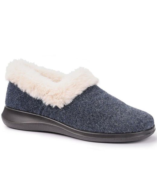 Hotter Blue Snug Ii Warmlined Slippers