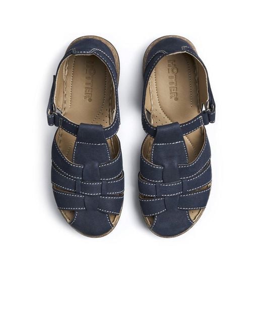 Hotter Blue Sharini Wide Fit Sandals