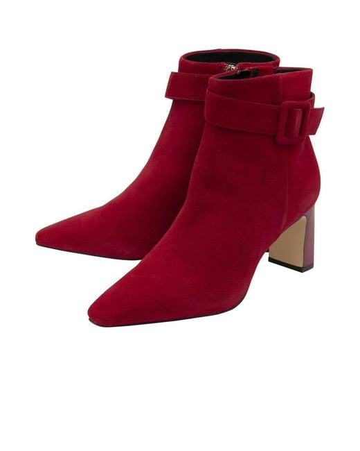 Lotus Red Nadine Ankle Boots