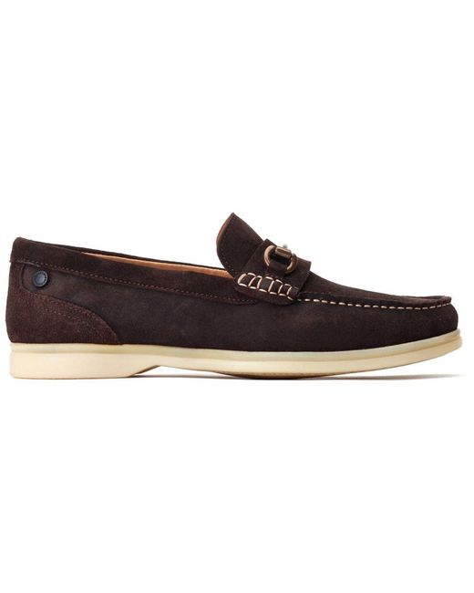Base London Blue Snapper Loafers for men