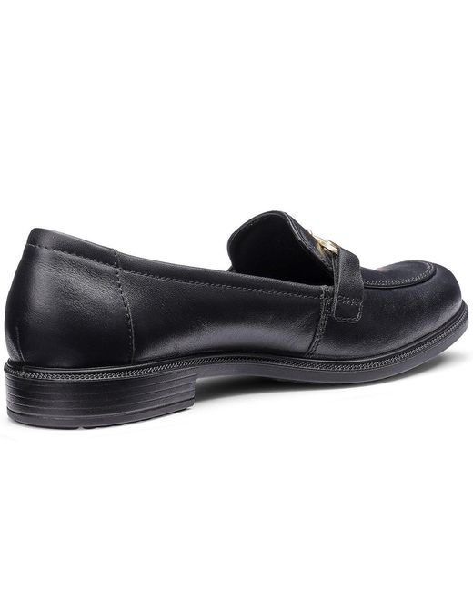 Hotter Black Clovelly Wide Fit Loafers